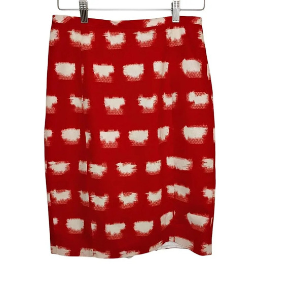 Corey Lynn Calter Anthropologie Red and White Pencil Skirt, 8 - Picture 1 of 7